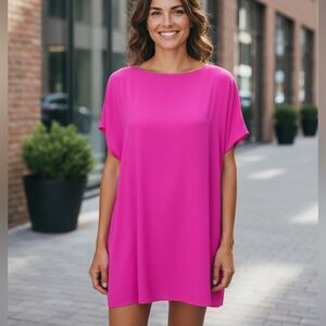 Anna Cate Eva Flutter Dress Pink Magenta Medium